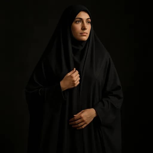 طراحی و دوخت انواع چادر زنانه با پارچه‌های باکیفیت، برش‌های دقیق و دوخت حرفه‌ای